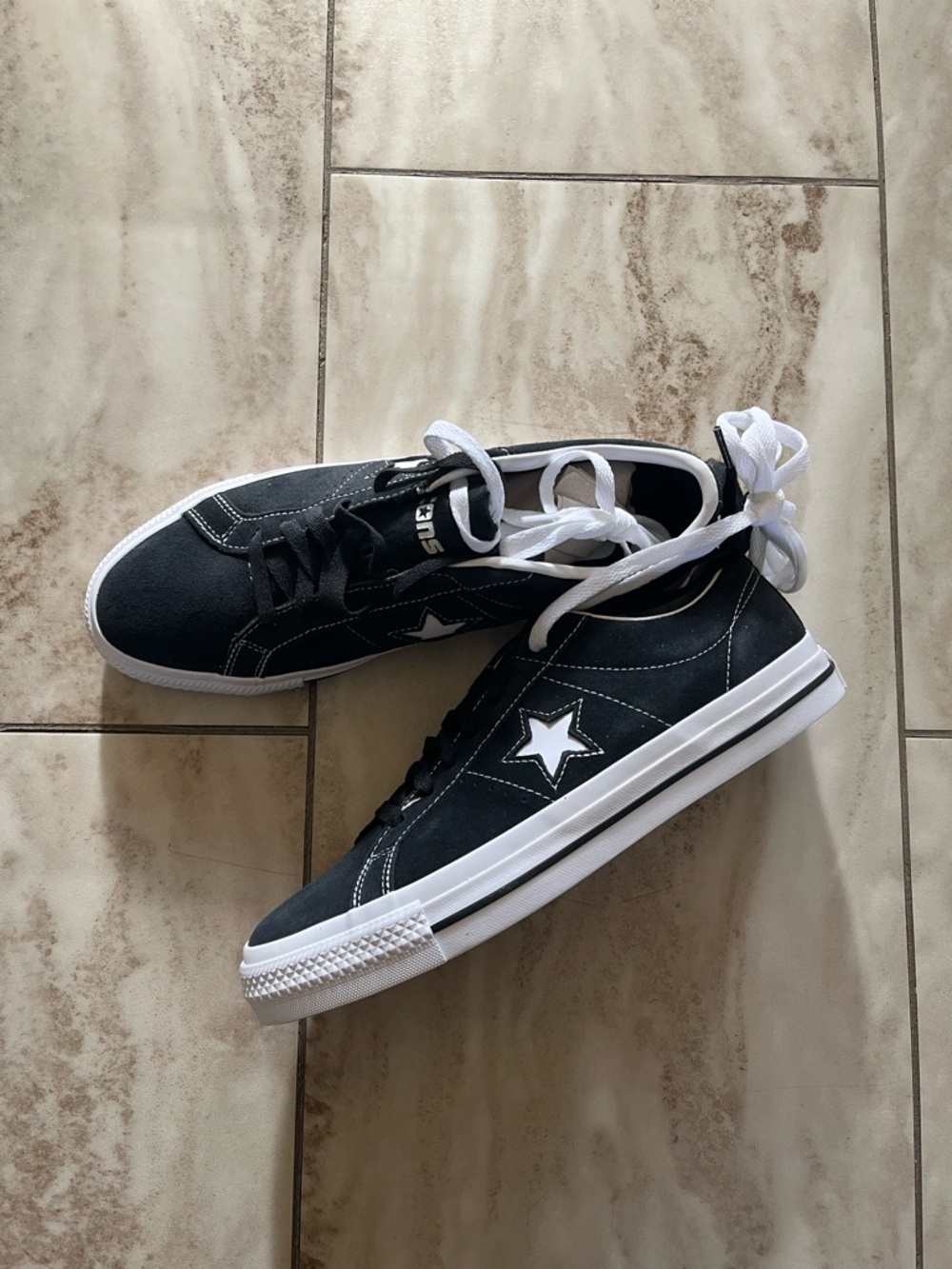 Converse Black and White Low-Top Star Sneakers